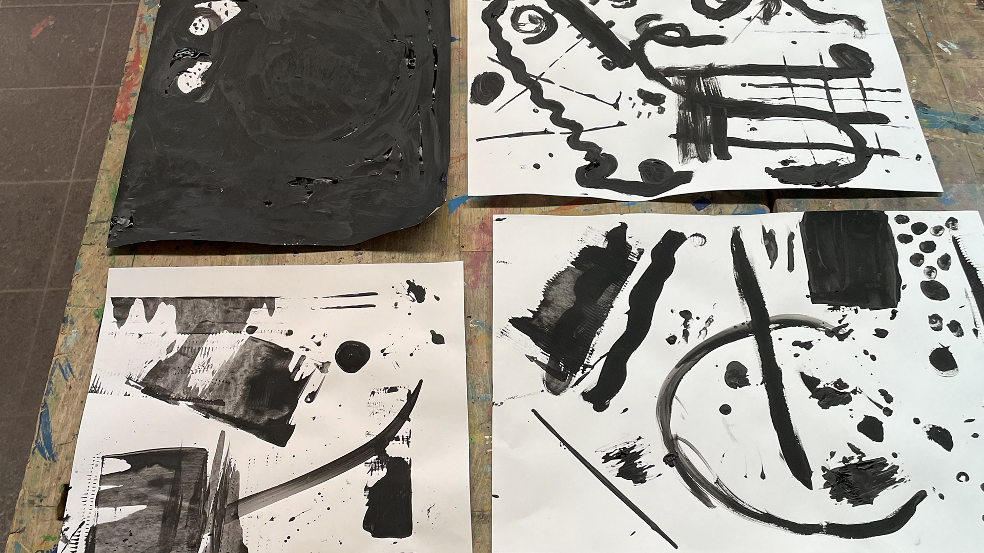 Punkt & Linie zur Fläche – Malerei