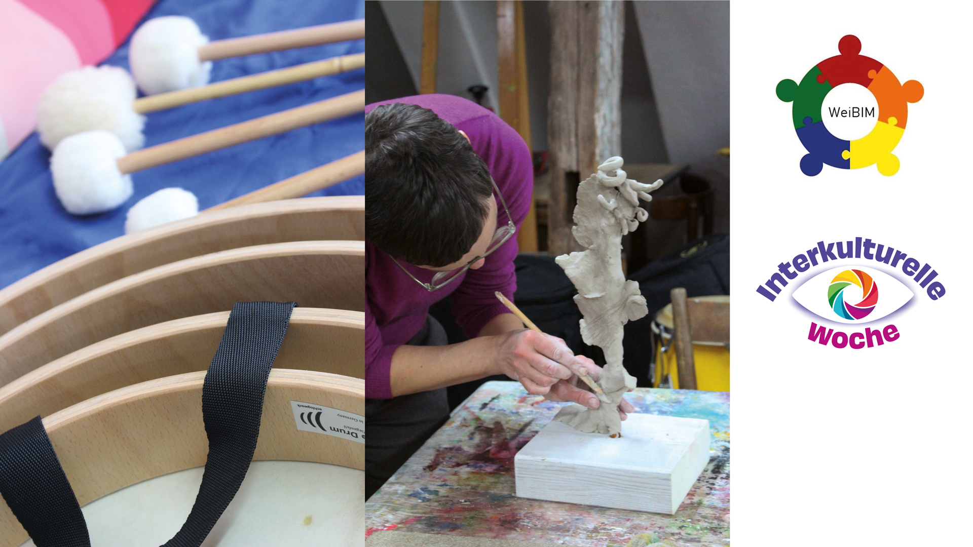 Im Rahmen der Interkulturellen Woche: Der Mensch ist überall ein Mensch. – Musik und Keramik/Tonerde im Atelier, ab 11 Jahren