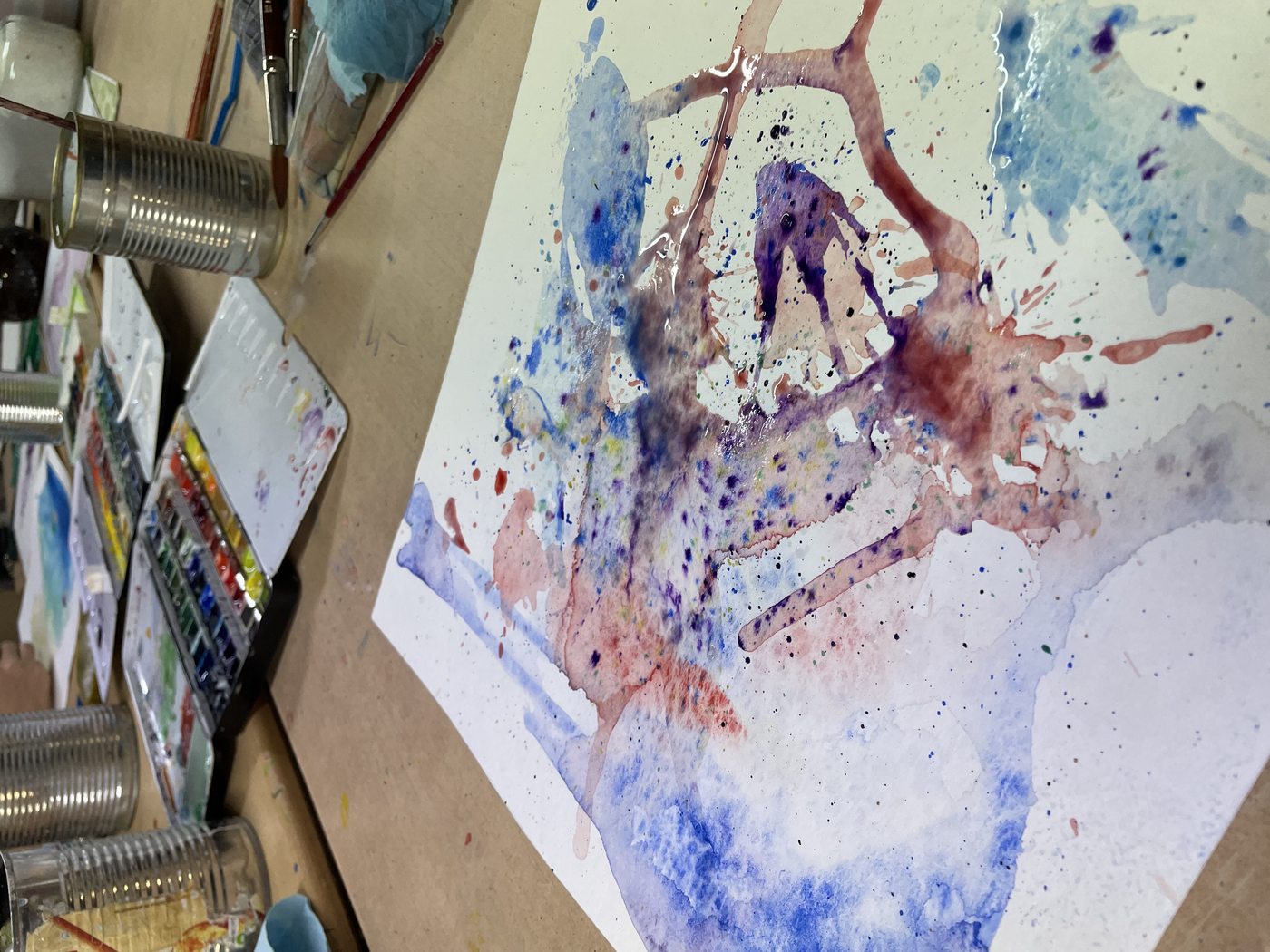 Der Garten lädt zum Schattenspiel – Aquarell für Kinder